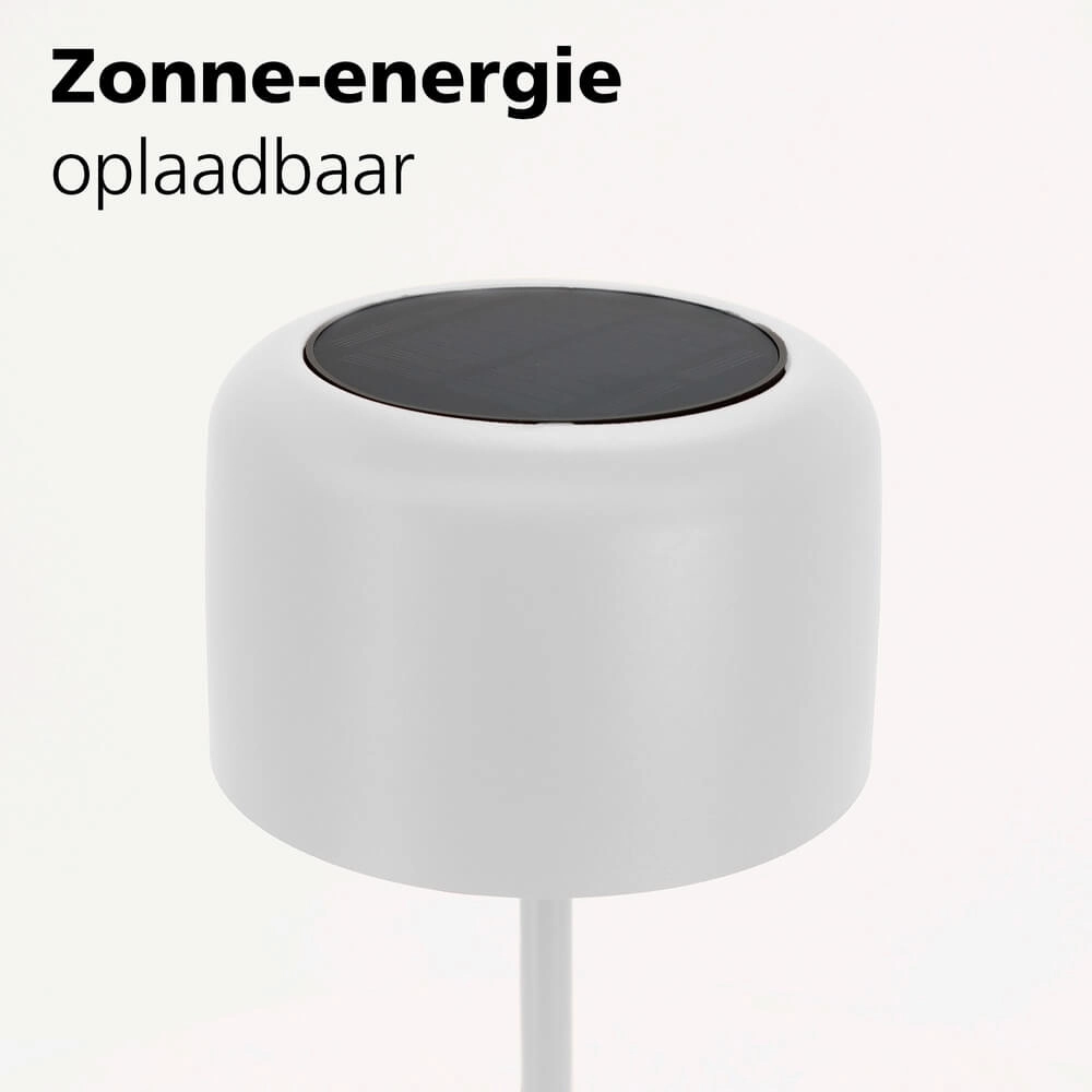 Schlanke Terrassenleuchte Roccanova Solar White mit USB Eglo 9008606355082