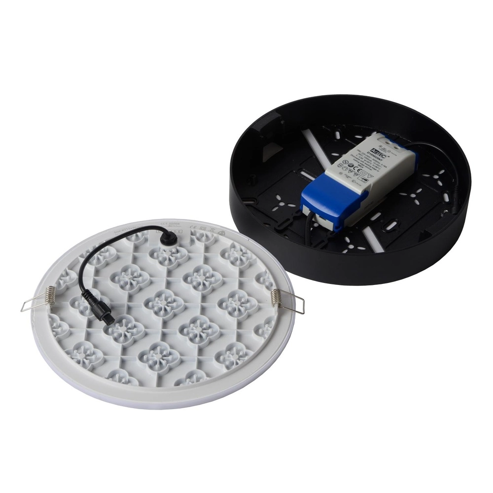 Deckenlicht Ceres-Led IP44 schwarz Ø 21,5 cm Lucide 5411212281128