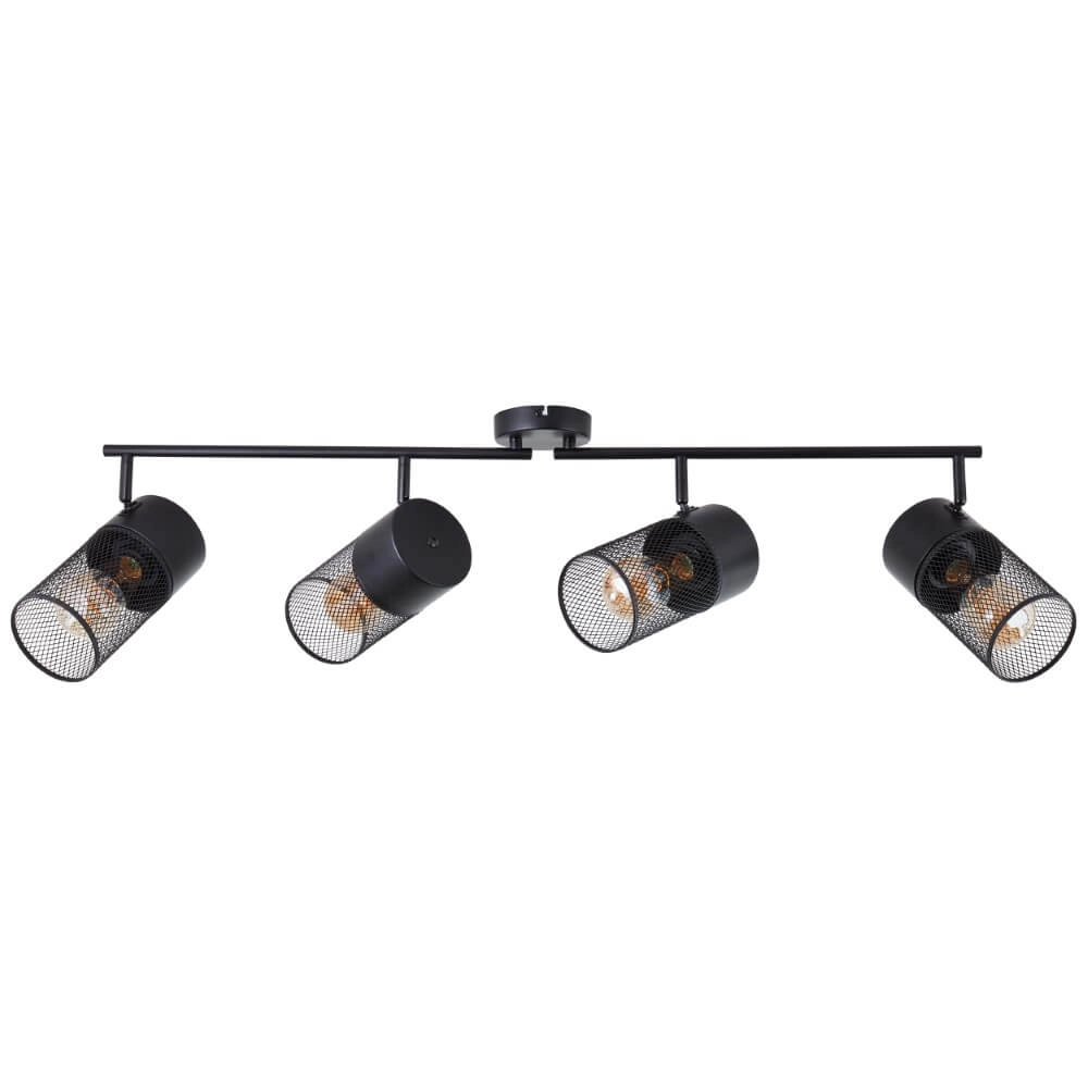 Schwarze Deckenlampe Kamolo 4x E27 Brilliant 4004353409431