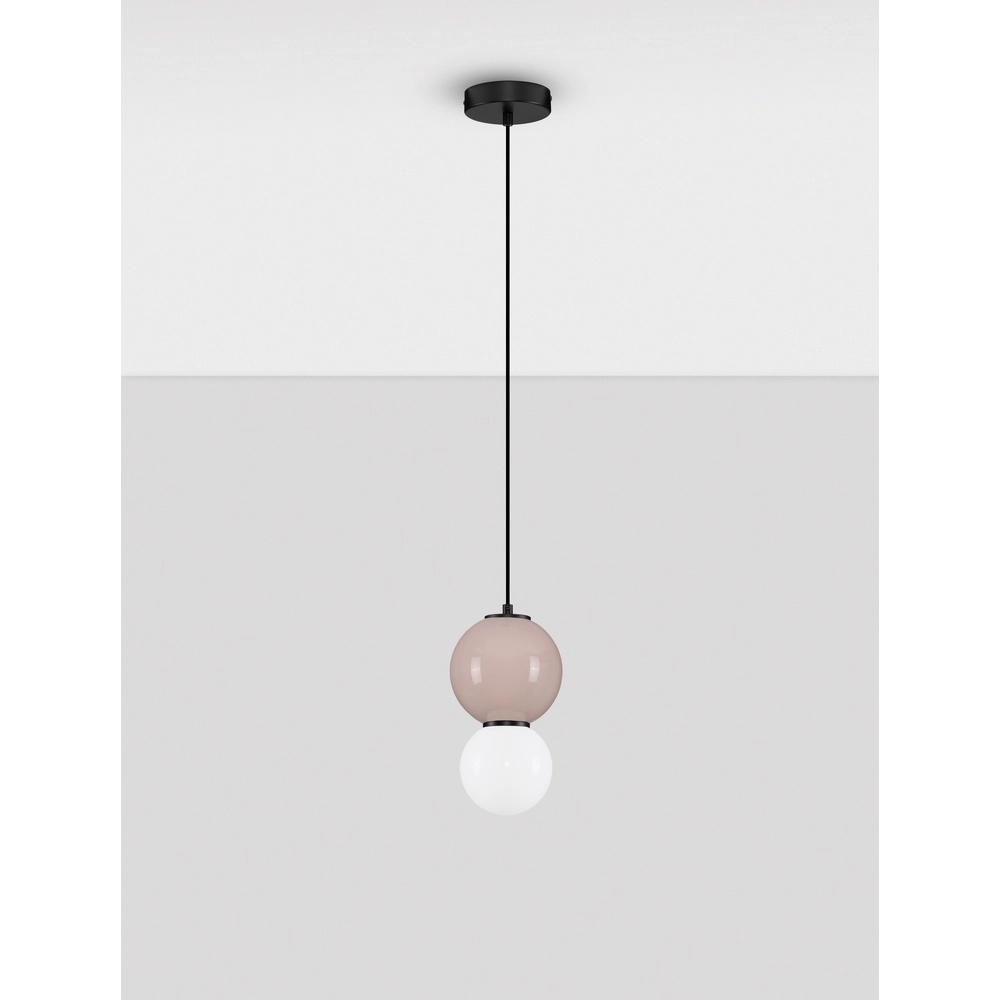Pendelleuchte Noesis Ø 15cm mokkabraun mit weiß Lyora 5212017483713