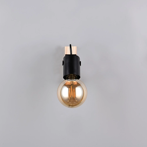 Deckenlampe Lynar Schwarz mit Holz Trio 4017807670684