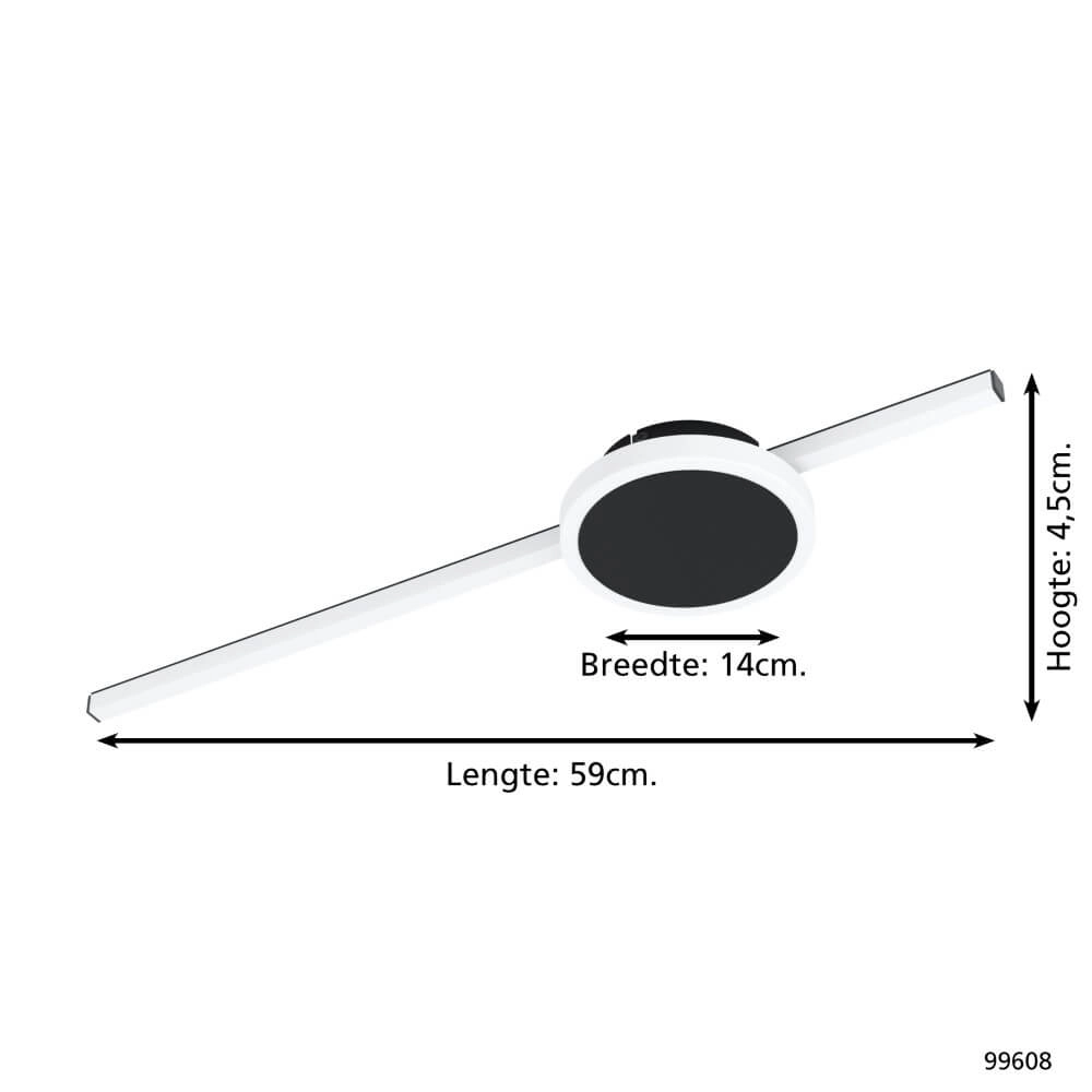 Schwarze LED-Deckenleuchte Sarginto Eglo 9002759996086