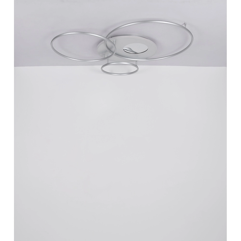 Deckenlampe Invertina Silbergrau 126 cm Globo 9007371450015