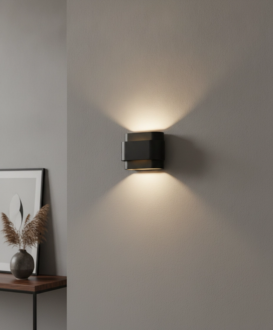 Einzigartige Wandlampe Metz Schwarz