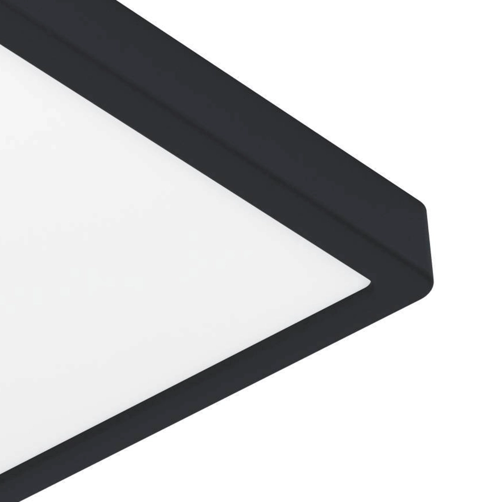 Schwarze Deckenlampe Fueva 5 28,5 x 28,5 cm Eglo 9008606244881