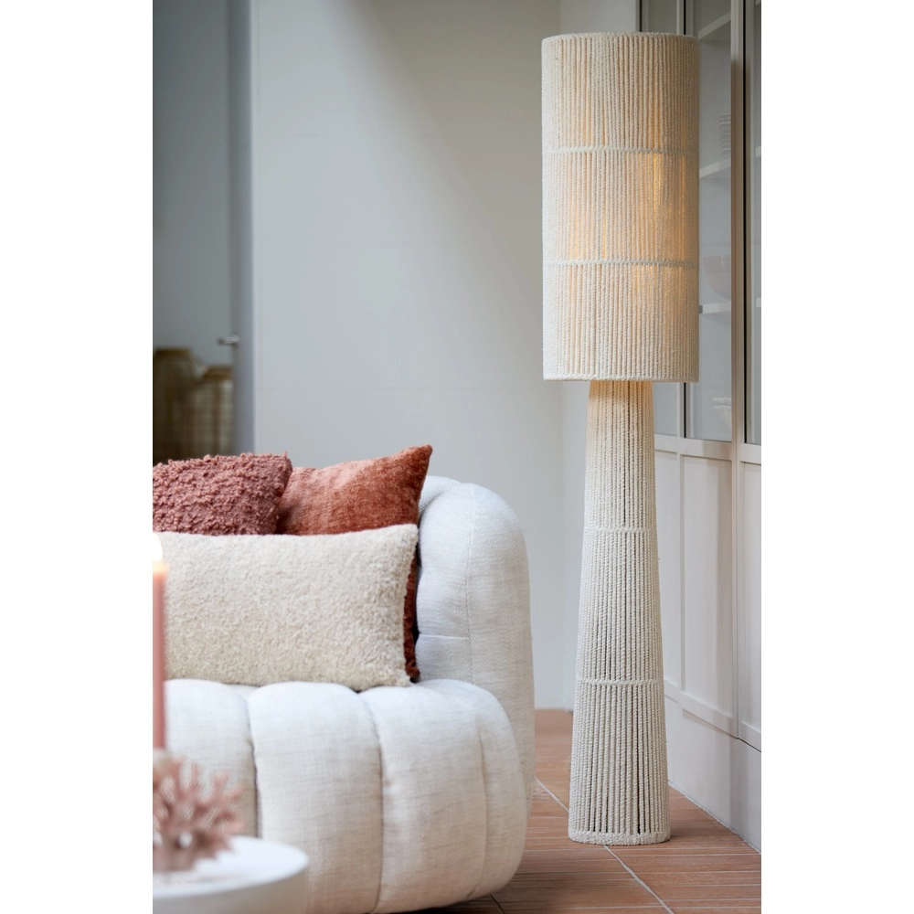 Sand-Bodenlampe Michiel 160 cm – Chenillecreme Light & Living 8717807786151