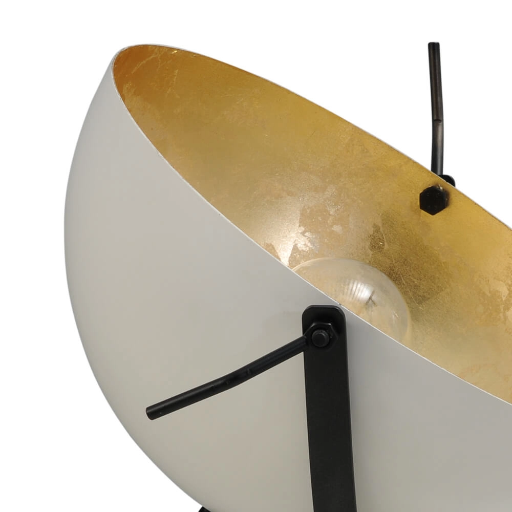 Tischlampe Industria Uplight 60 cm weiß mit altem silber Masterlight 8718121236742