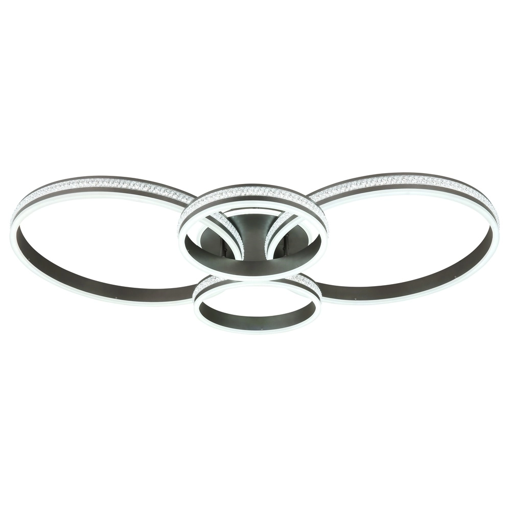 Design-Deckenlampe Grouni 4 Ringe Titanmatt Globo 9007371533879