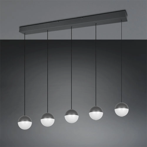 5-Licht Pendellampe Senta Anthrazit Trio 4017807697872