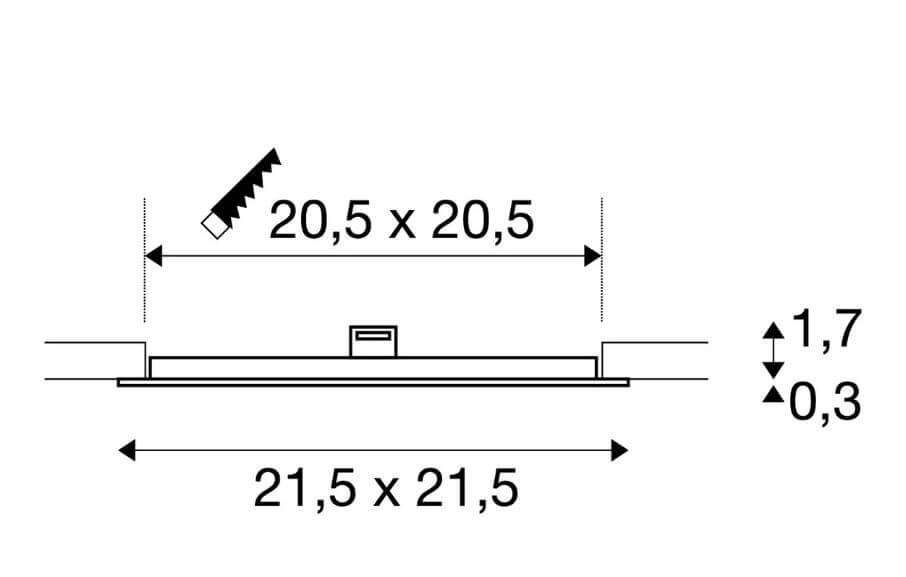 LED-Einbauleuchte Senser 24 SLV 4024163232036