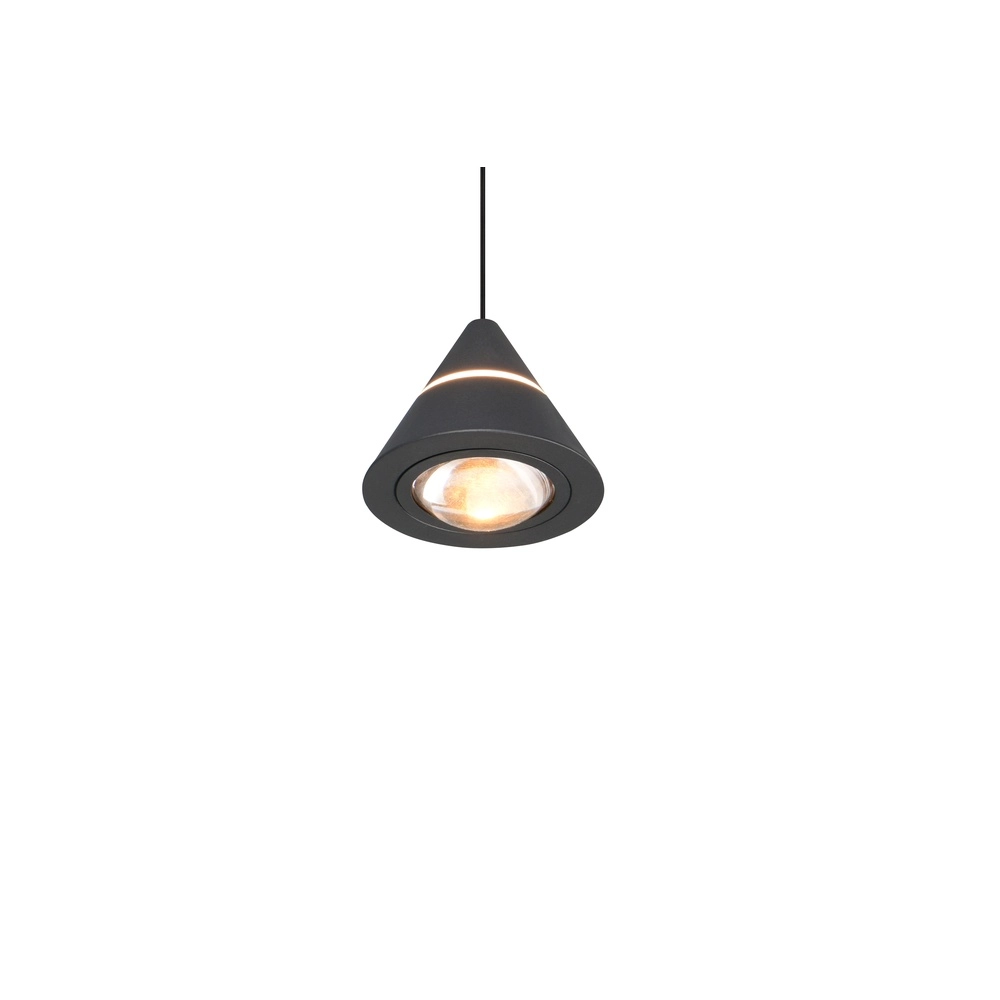 Design-Pendelleuchte Romeo Single Schwarz Trio 4017807667721