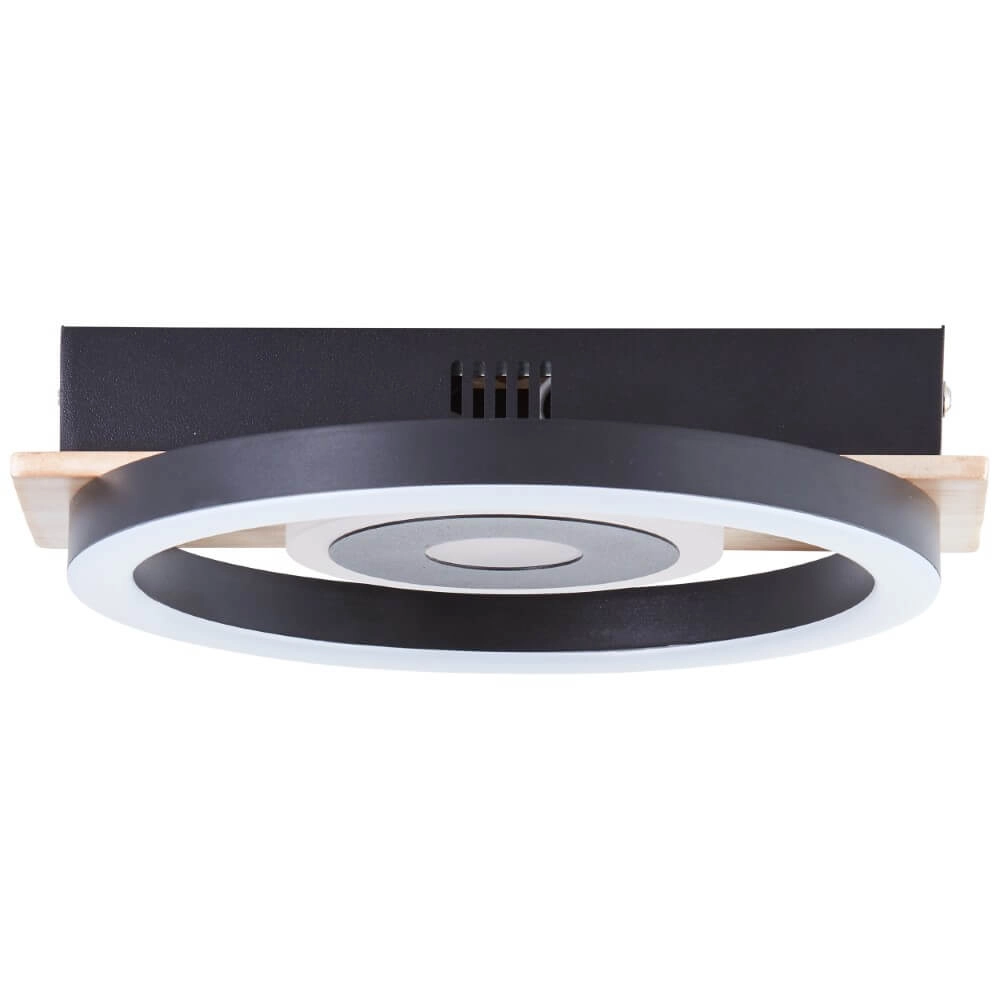 Deckenleuchte Maureen Ø 20cm schwarz mit Holz Brilliant 4004353420054