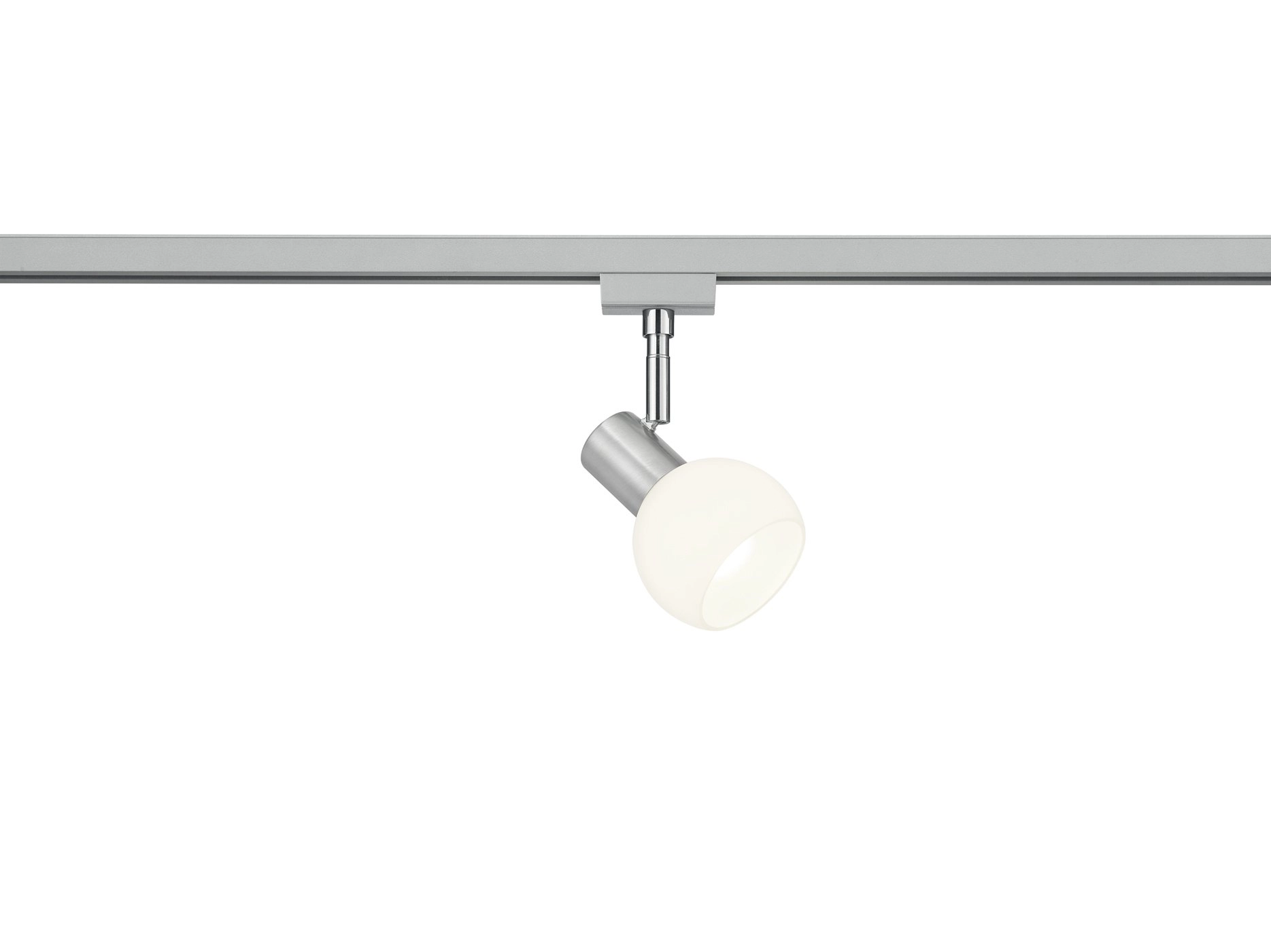 2-phasiger Schienenscheinwerfer Duoline grau mit Glas Trio 4017807471663