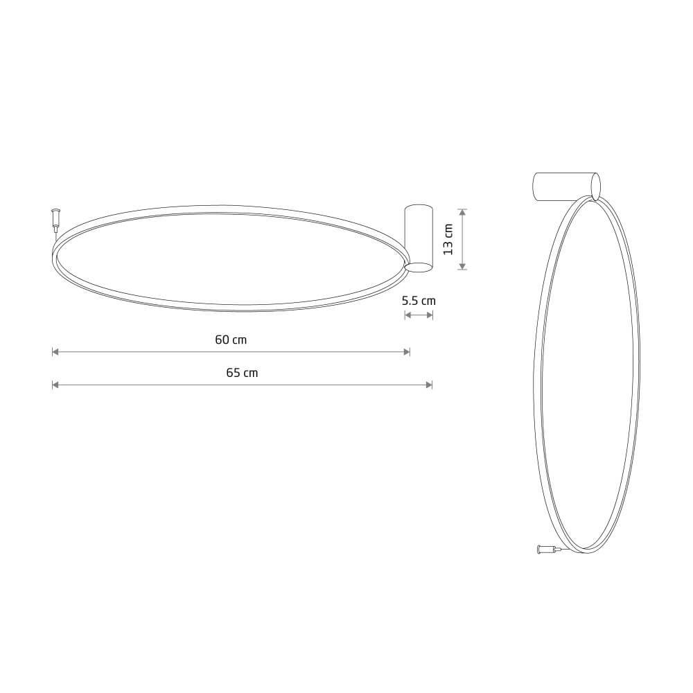 Design-Wandleuchte Circolo M LED olivgrün Lyora 5903139114028