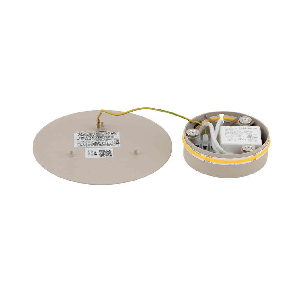 Design-Wandlampe Ring sandbraun Ø 15 cm Lyora 5903139126564