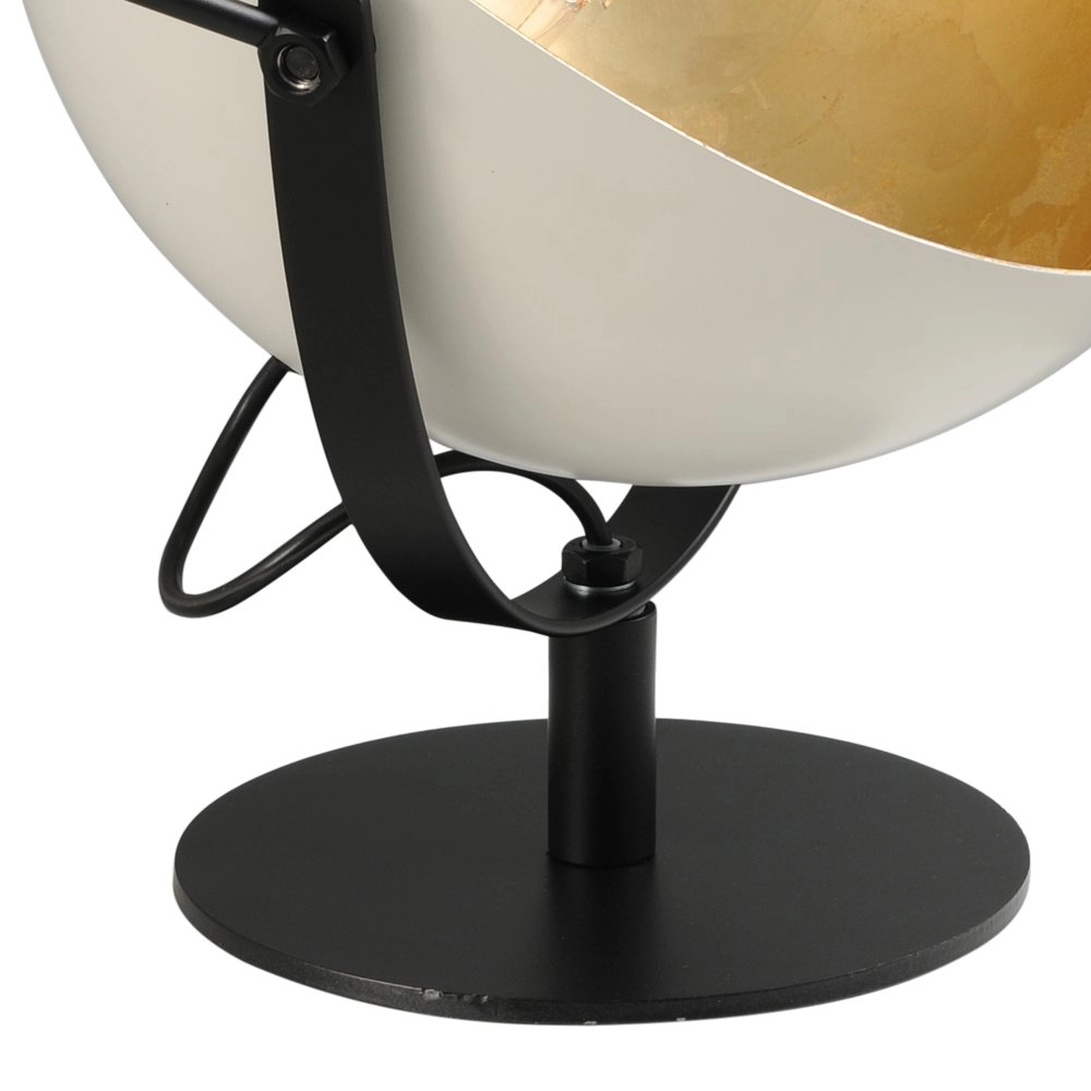 Tischlampe Industria Uplighter 30 cm weiß mit altem gold Masterlight 8718121228563