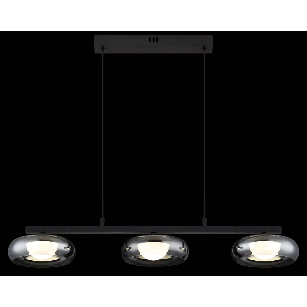 Design-Pendellampe Carlene 3-Licht Schwarz Globo 9007371566181