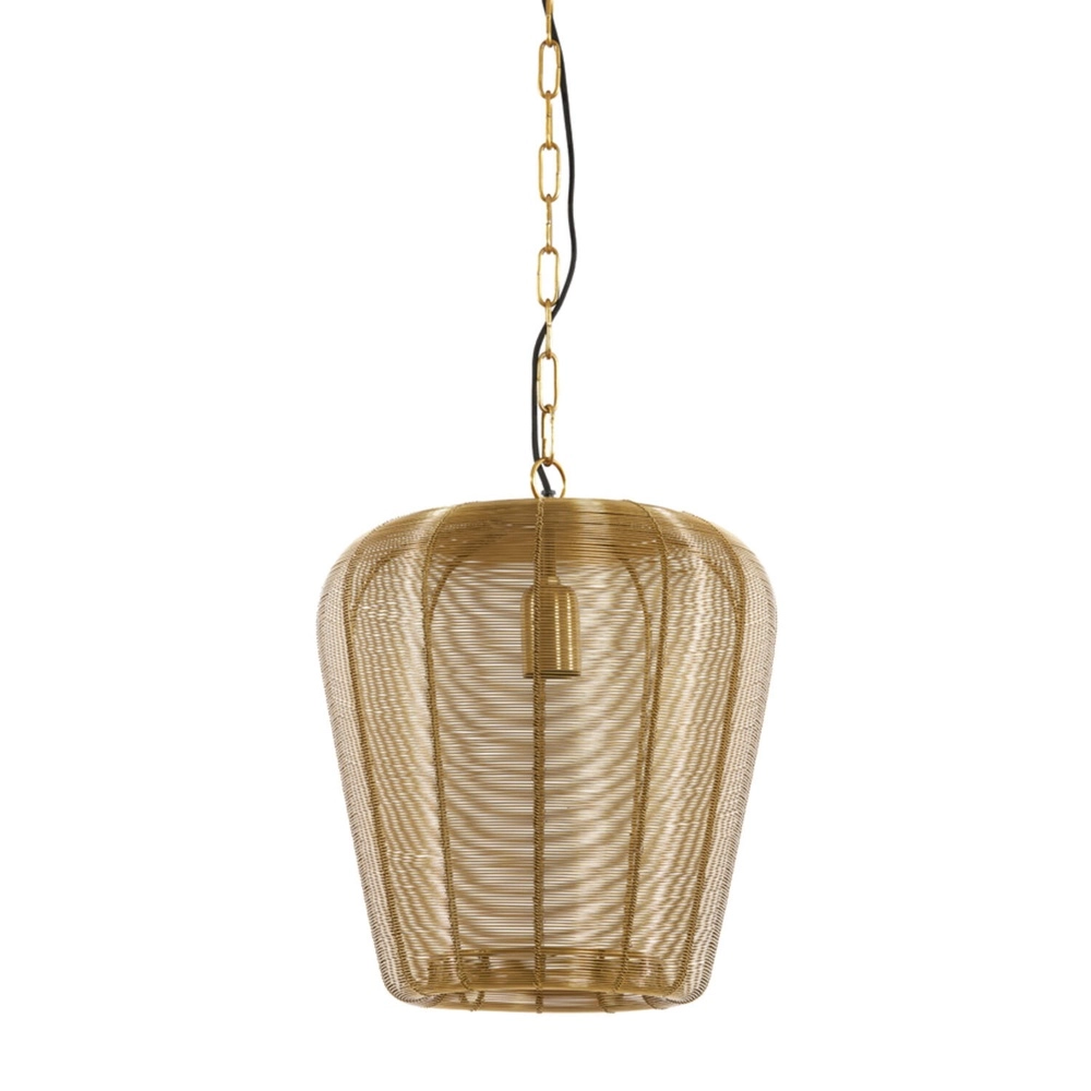 Goldene Pendellampe Adeta Ø 31cm