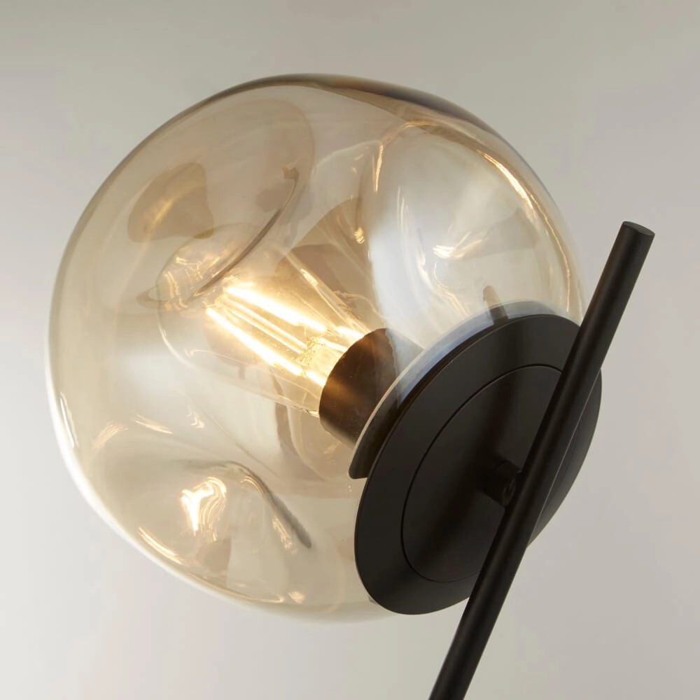 Schwarze Tischlampe Punch Design Searchlight 5053423251349