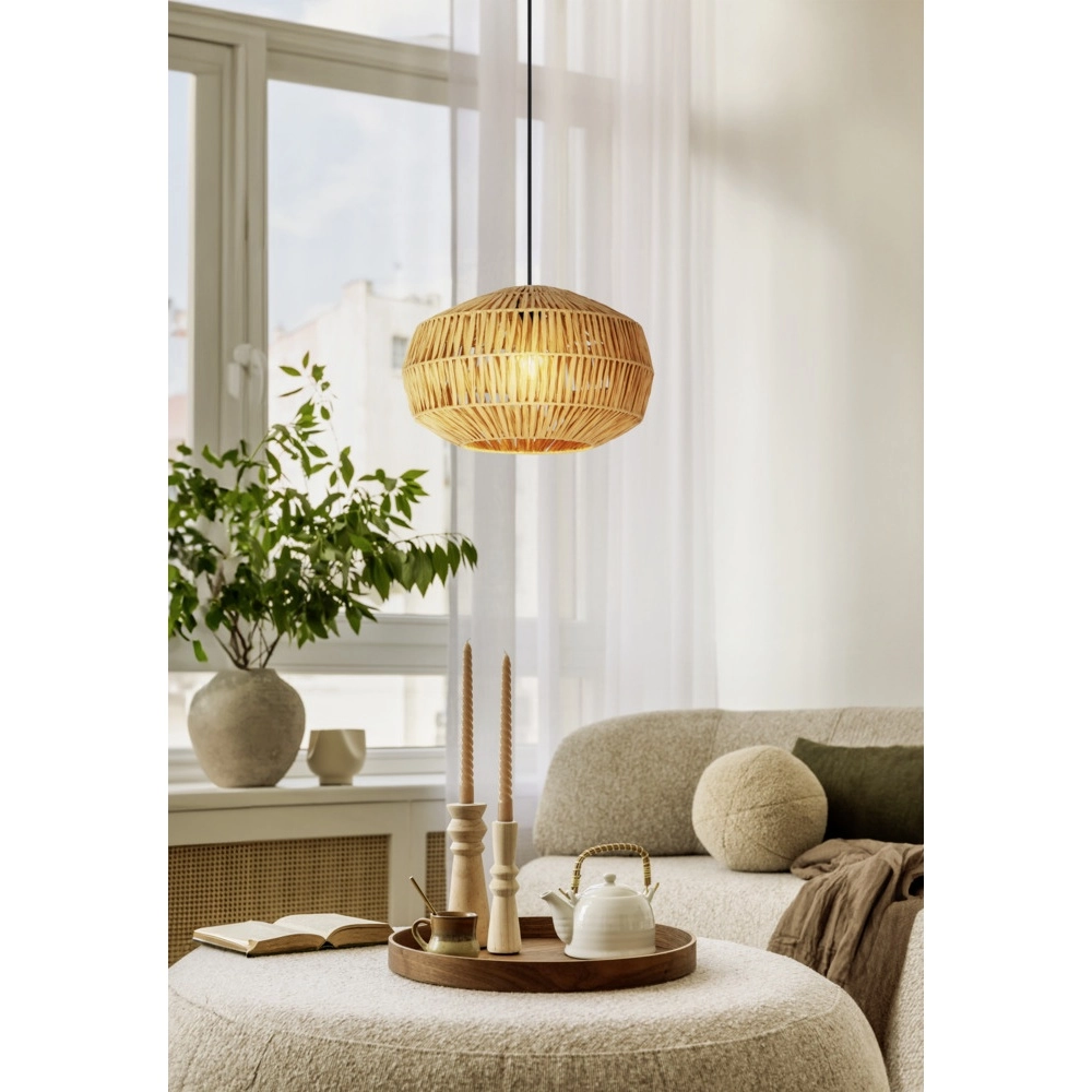 Rattan Pendelleuchte Sheldon Ø 38cm Eglo 9008606359783
