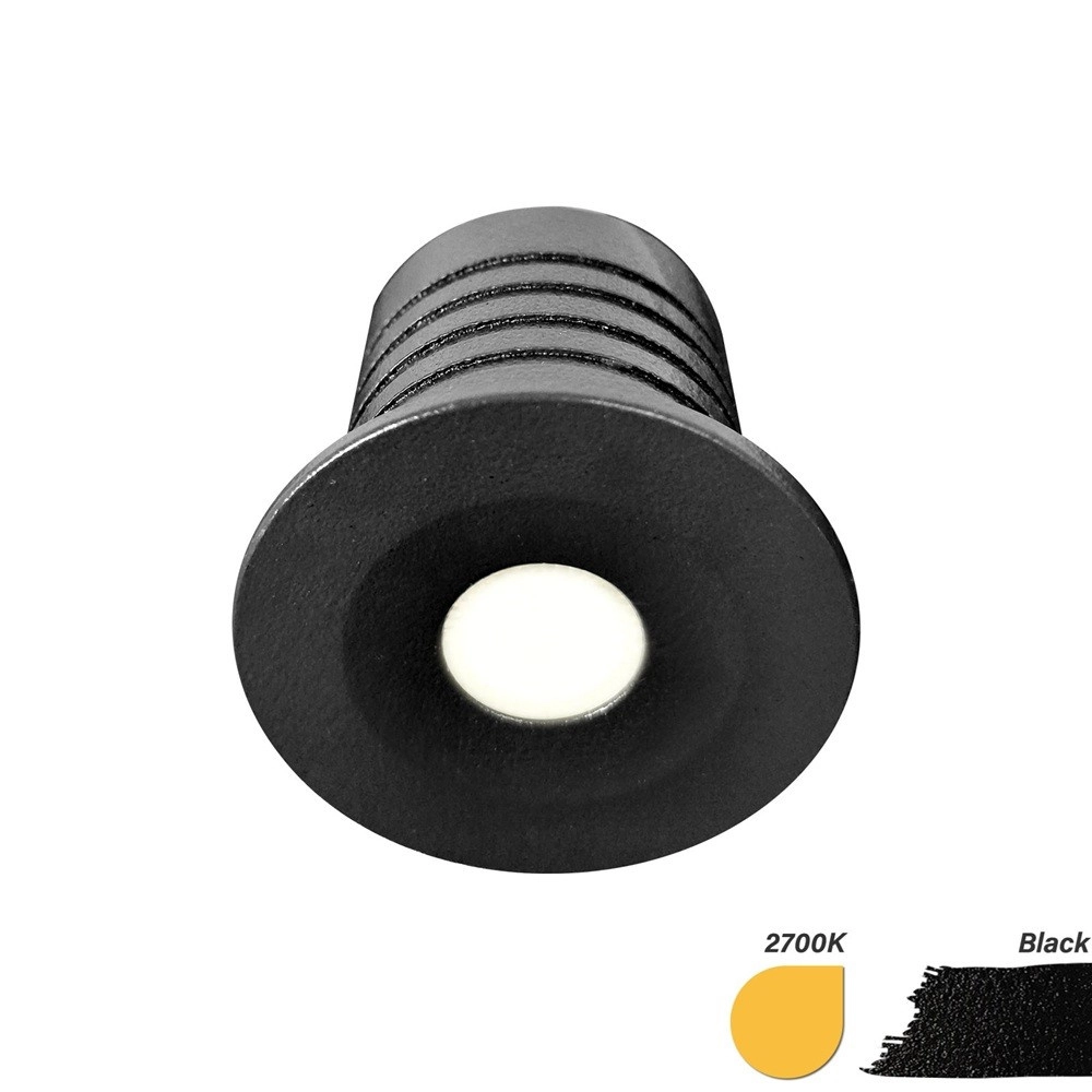 LED Mini versenkter Scheinwerfer 3W Schwarz Lyora 8719322376404