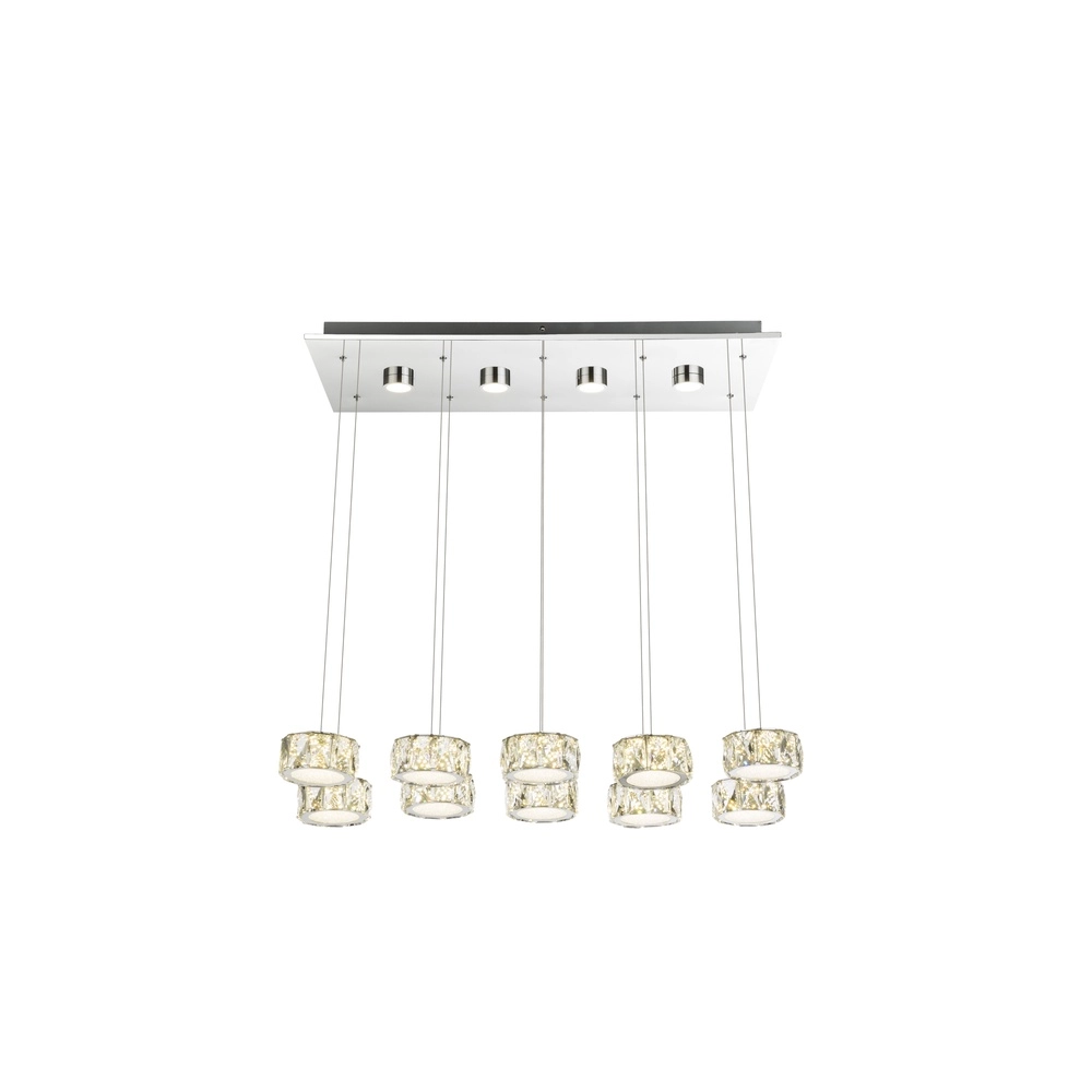 10-Licht Pendellampe Amur Chrom Globo 9007371345069
