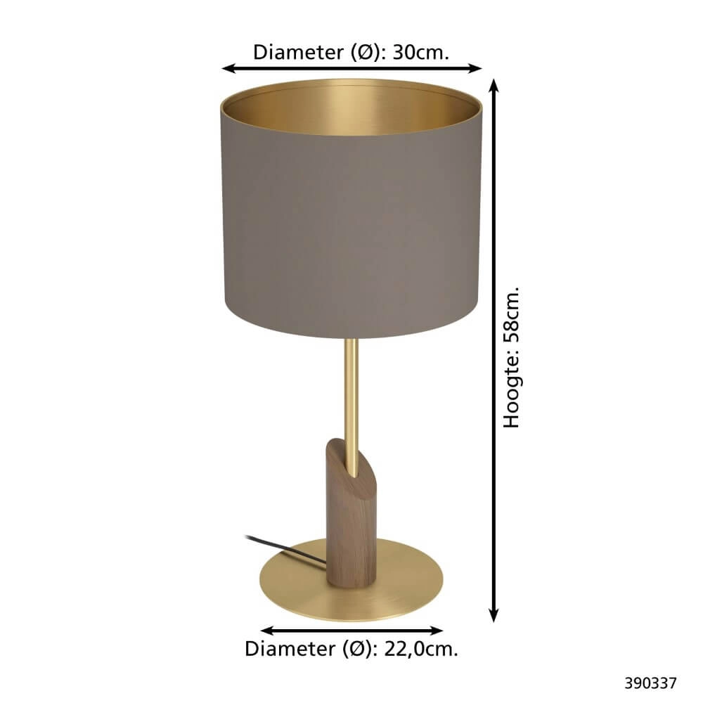 Tischlampe Santandria Gold mit braunem Farbton Stars of Light 9008606274796