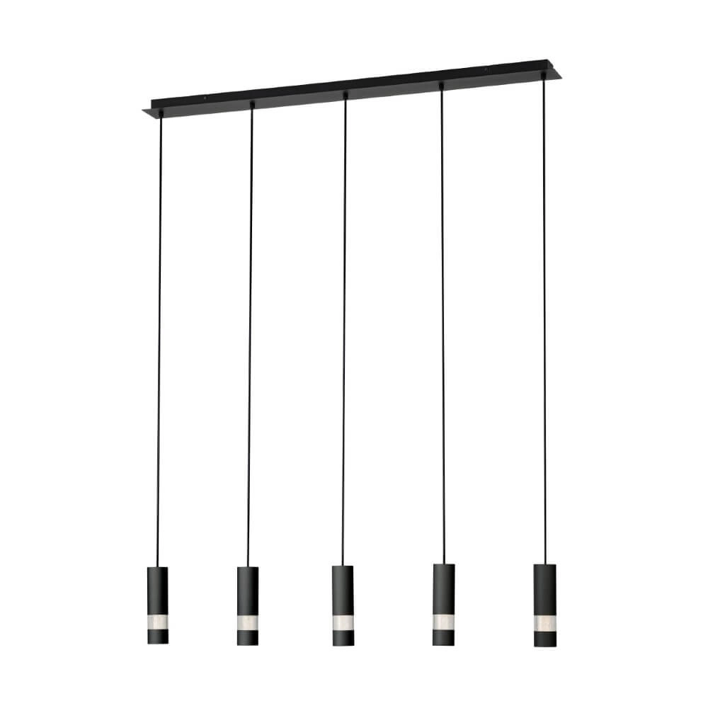Hängelampe 5 Lichter Bernabeta Schwarz