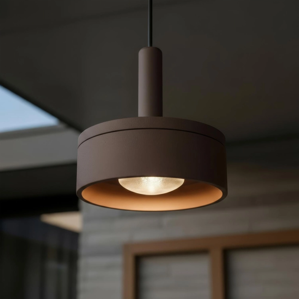 Design-Pendellampe Lenz rostbraun Ø 11cm IP54 Lucide 5411212334091