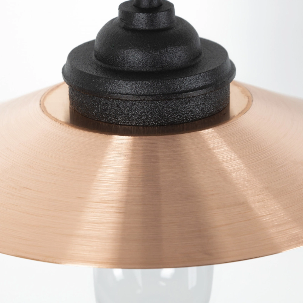 Ländliche Stalllampe Provence Schwarz mit Kupfer KS 8714732758406