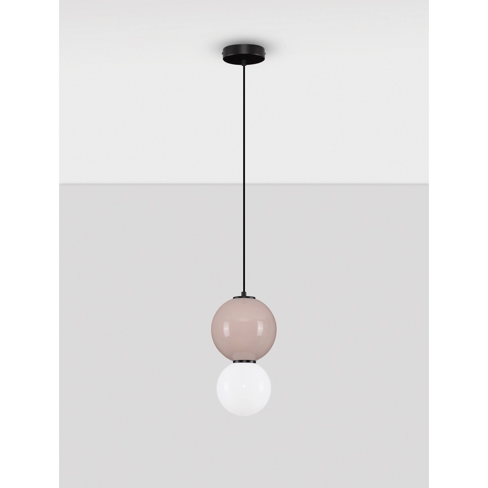 Pendelleuchte Noesis Ø 18cm mokkabraun mit weiß Lyora 5212017483676