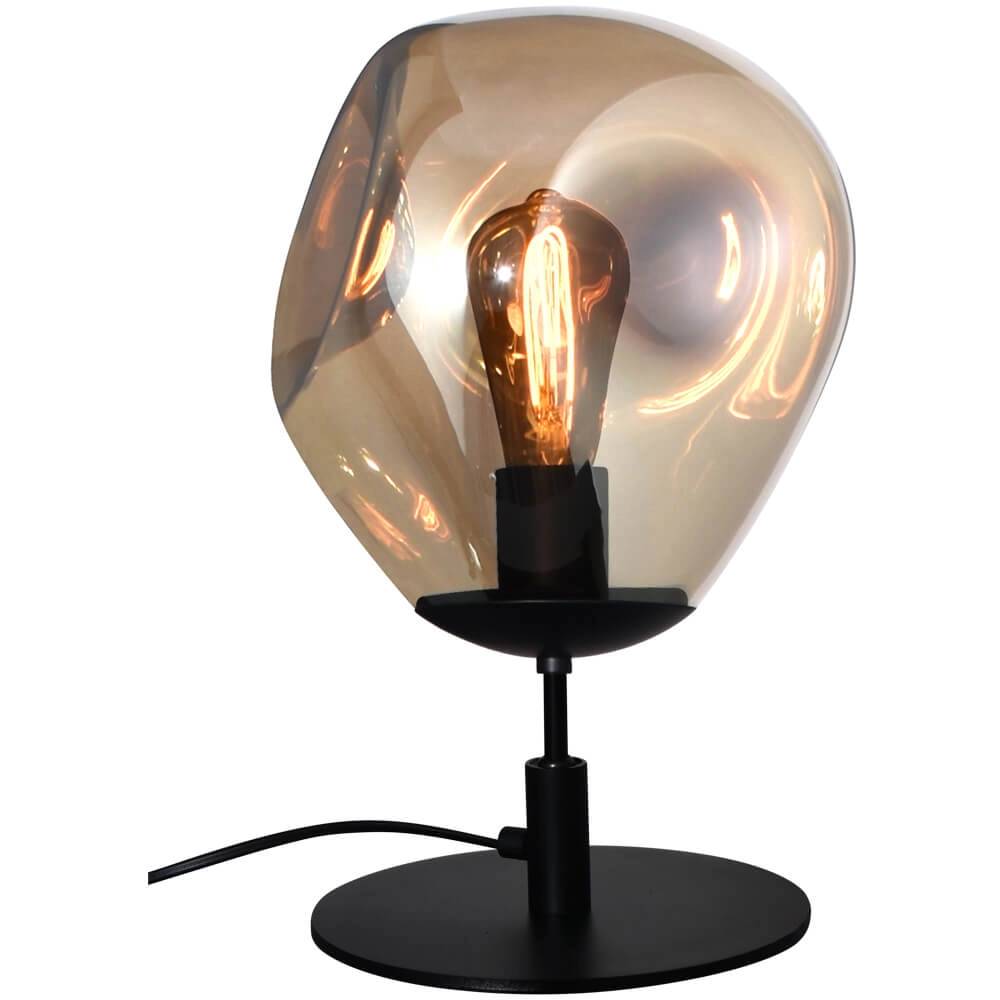 Tischlampe Lava Ø 24cm Goldglas