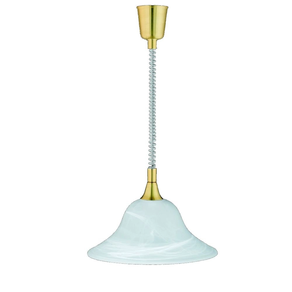 Pendelleuchte Series 3407 gold mit Mintglas