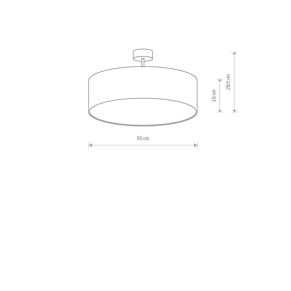 Graue Deckenlampe Violet Ø 50cm Lyora 5903139796095
