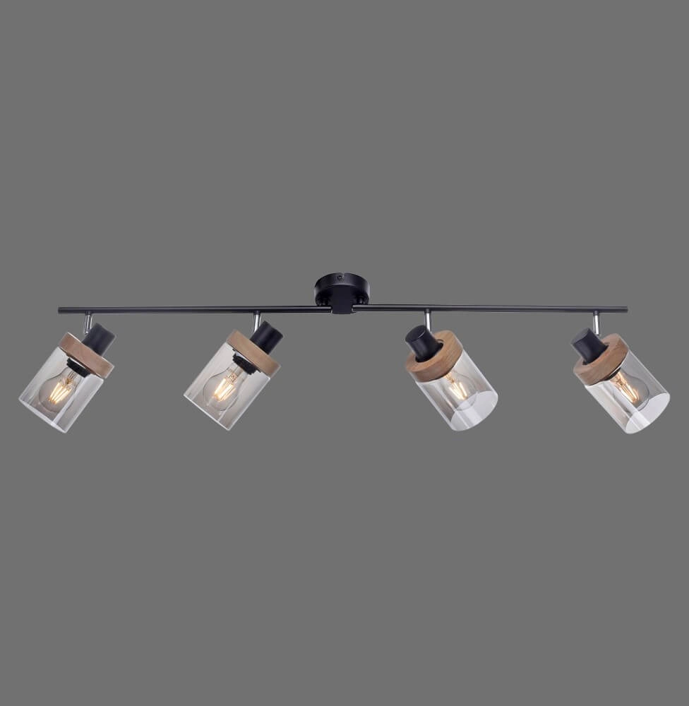 Deckenleuchte Pasqual 4-Licht-Schwarz Just Light 4043689986124