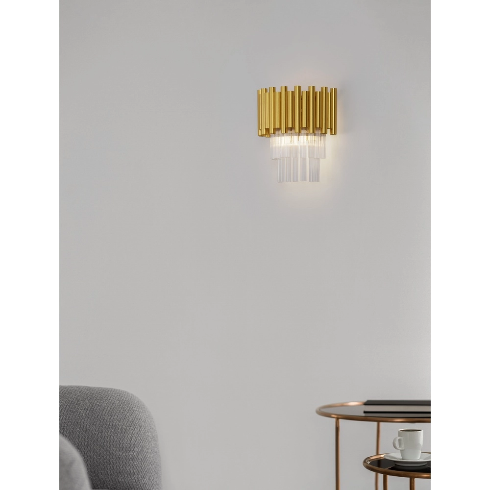 Wandleuchte Magnolia Gold mit Kristall Lyora 5212017435033