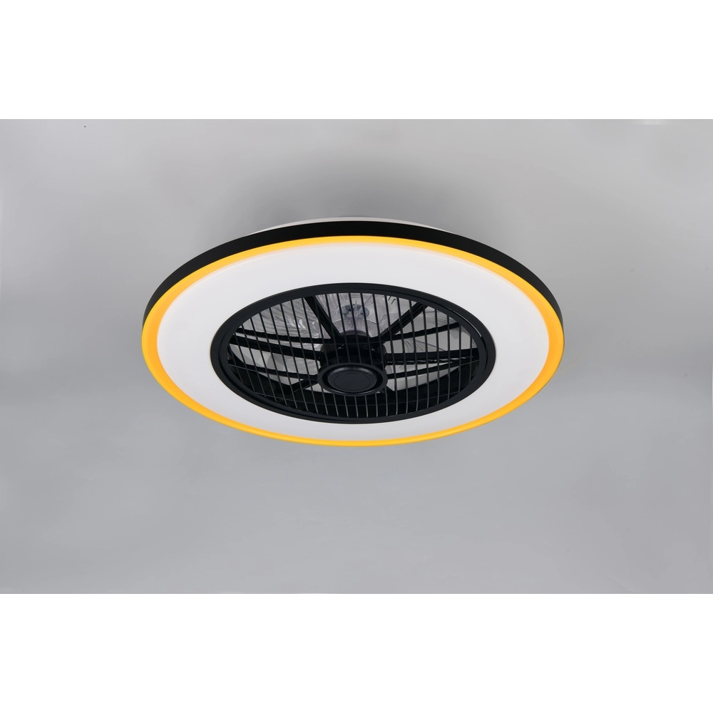 Deckenventilator Varpula Schwarz mit Gold Trio 4017807688597