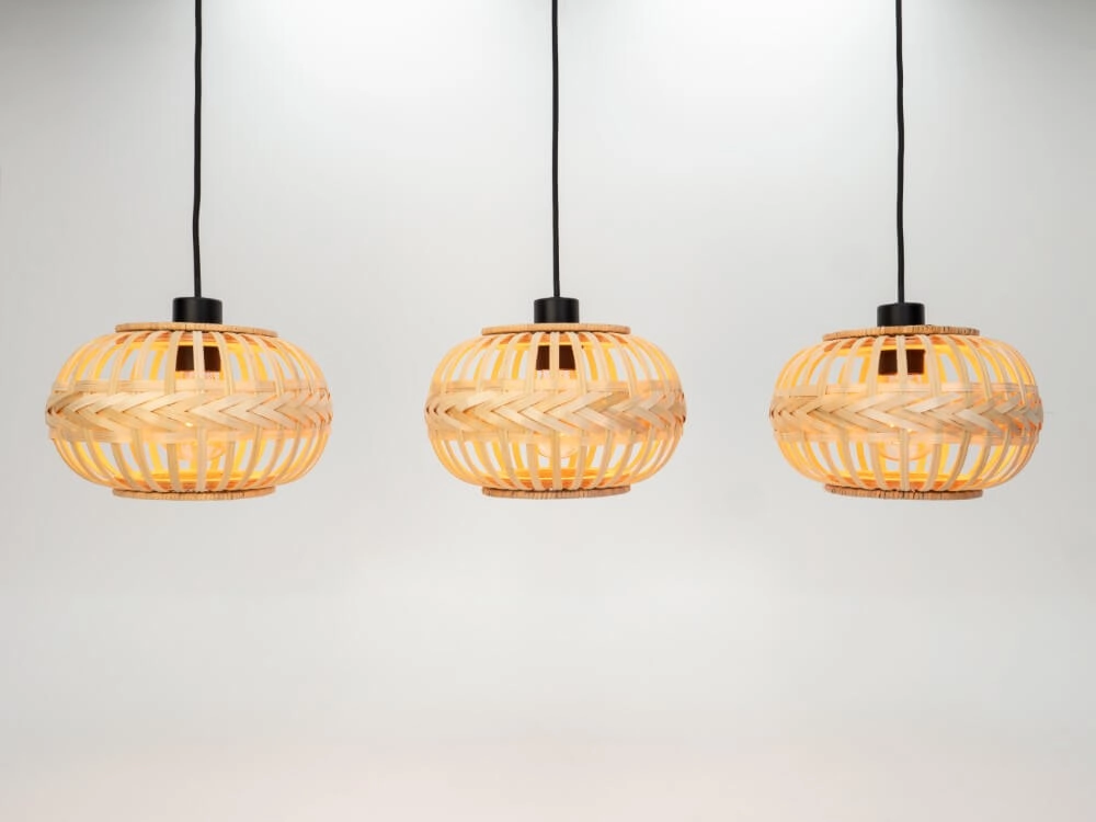 3-flammige Hängelampe aus Rattan Amsfield 1 Eglo 9002759438630