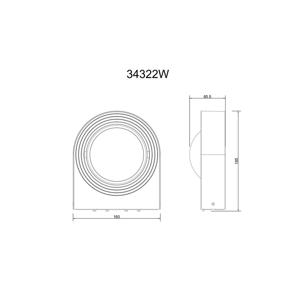 Wandlampe Oko Schwarz Globo 9007371519521