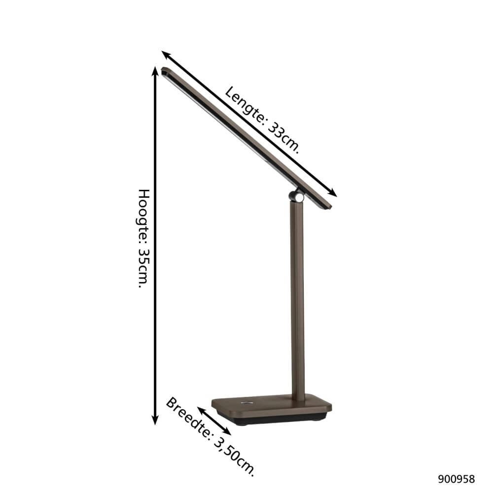 LED-Schreibtischlampe Iniesta Cappuccino Eglo 9008606277926