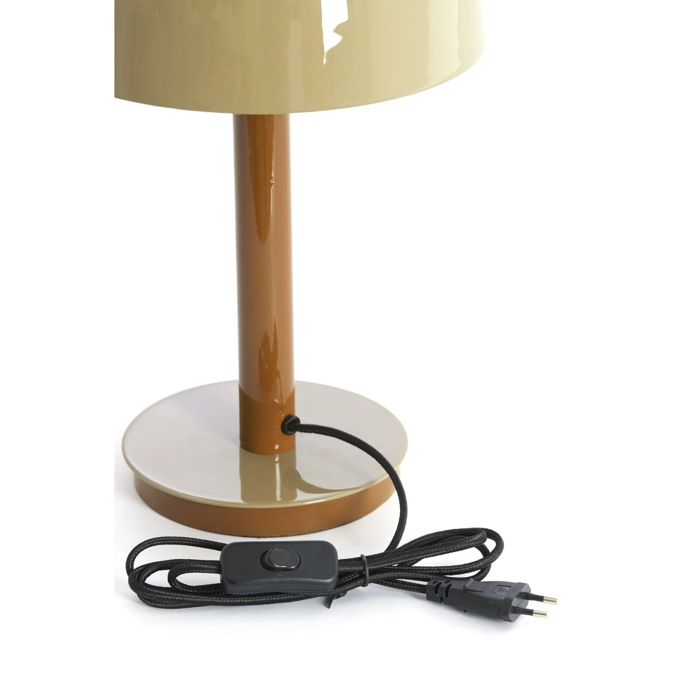 Schreibtischlampe Marivet Glanzsand und Braun – Ø 25 cm Light & Living 8717807816223