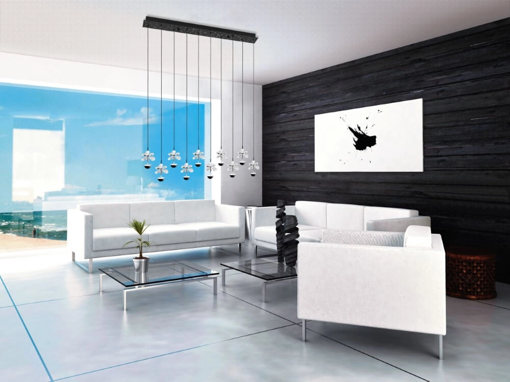 Schwarze Hängelampe Pianopoli 2 87cm x 12cm Stars of Light 9008606270224