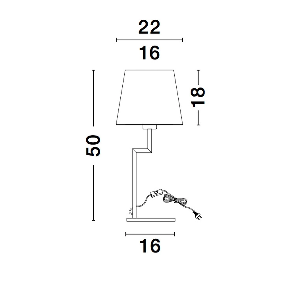 Tischlampe Savona schwarz mit weißer Kapuze Lyora 5212017430182