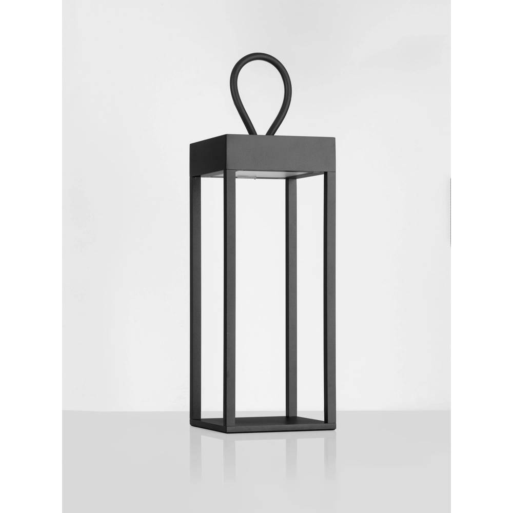 Schwarze Tischleuchte Lucia Wiederaufladbar Lyora 5212017448224