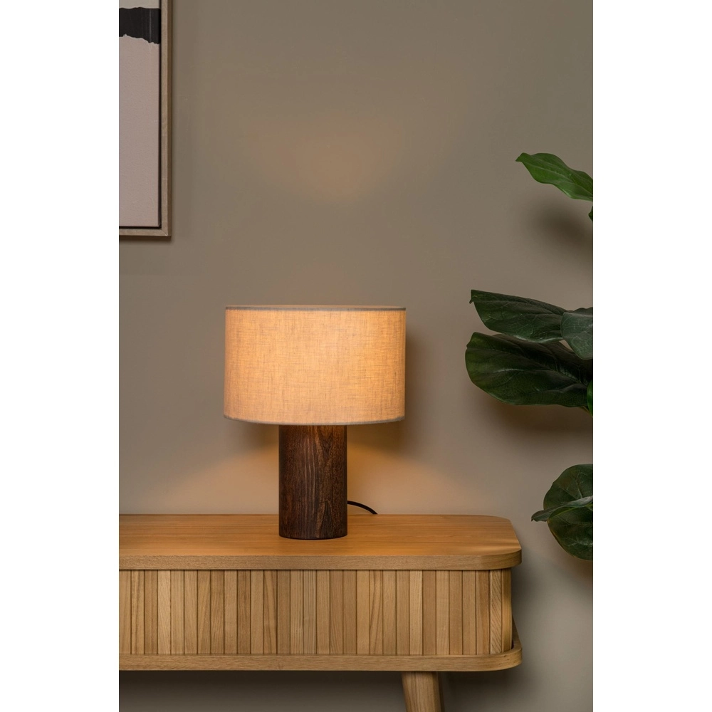 Tischlampe Tachina Holz E27 Lucide 5411212061515