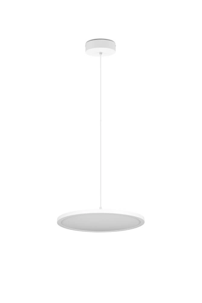 Weiße, elegante Hängelampe Tray Ø 40cm Trio 4017807537956