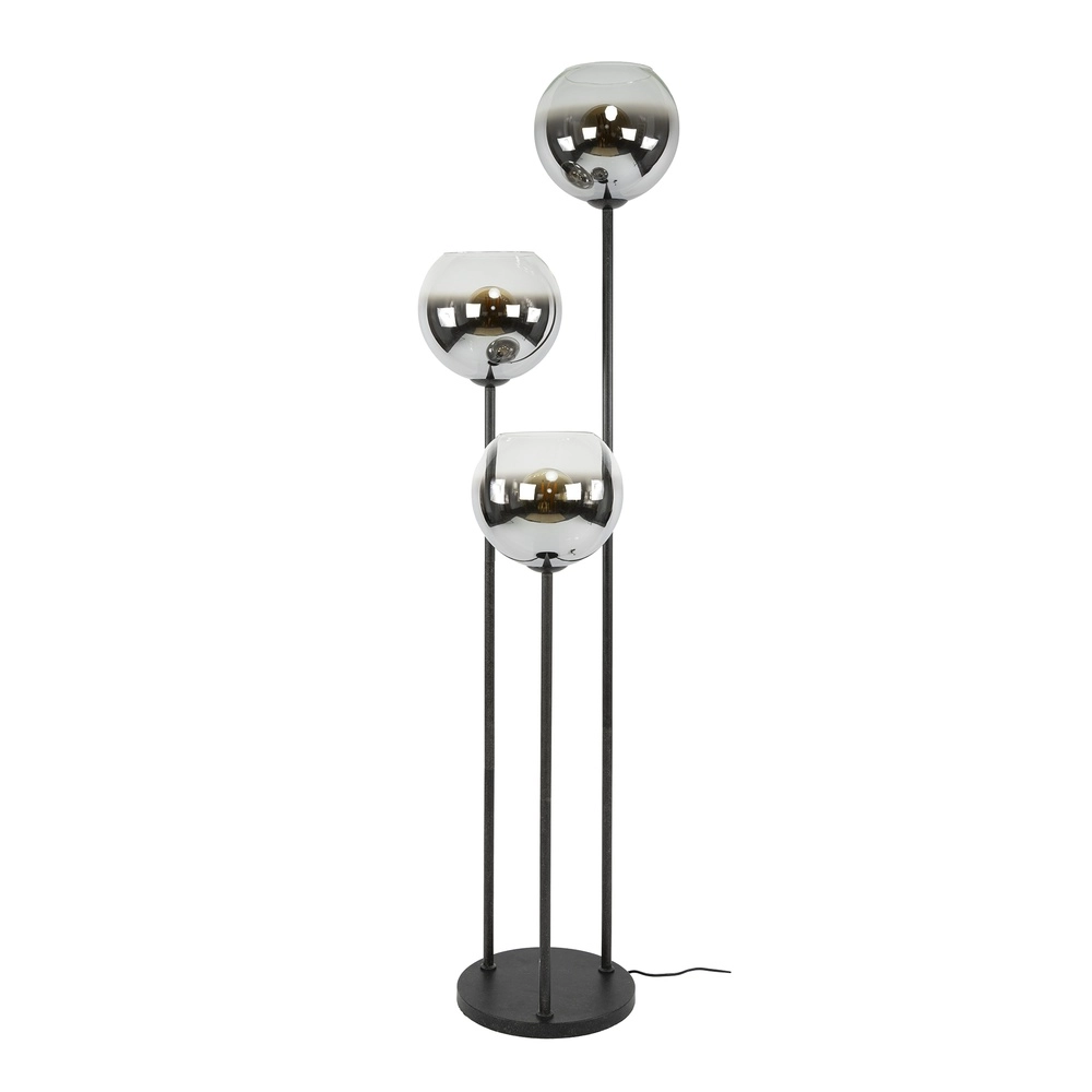 3L-Stehlampe Bubble mit silbernem, verblassendem Glas Lyora 8716803511248