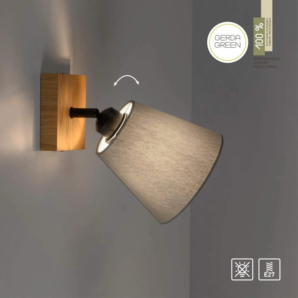 Wandleuchte Green Michel Holz Just Light 4043689994891