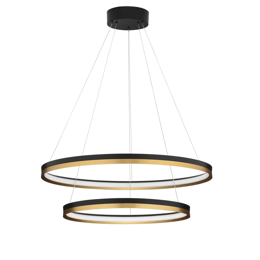 Pendelleuchte Cantria schwarz mit gold Ø 80cm Lyora 5212017439864