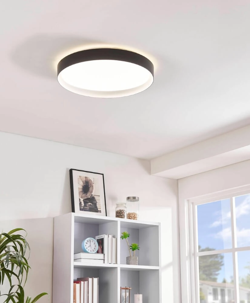Schwarze Deckenlampe Laurito Ø 49cm Eglo 9002759997830